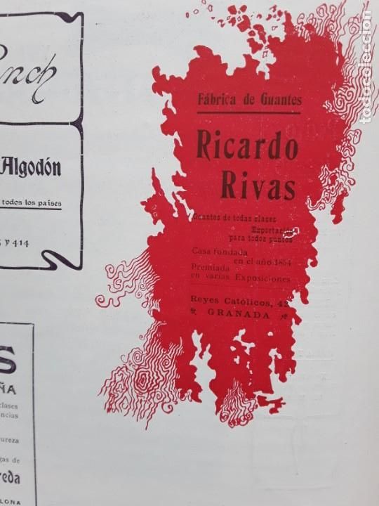 Colecionismo de cartazes: FABRICA DE GUANTES RICARDO RIVAS GRANADA HOJA A&Ntilde;O 1903