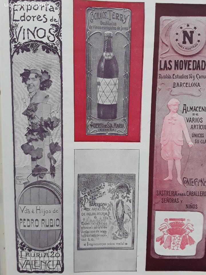 Collezionismo di affissi: EXPORTADORES DE VINO VIUDA E HIJOS DE PEDRO RUBIO VALENCIA HOJA A&Ntilde;O 1903