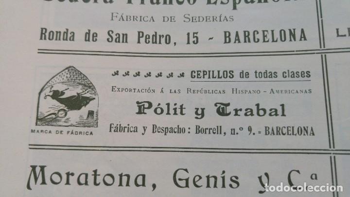 Colecionismo de cartazes: FABRICA DE CEPILLOS DE TODAS CLASES POLIT Y TRABAL MARCA DE FABRICA BARCELONA HOJA REVISTA A&Ntilde;O 1903