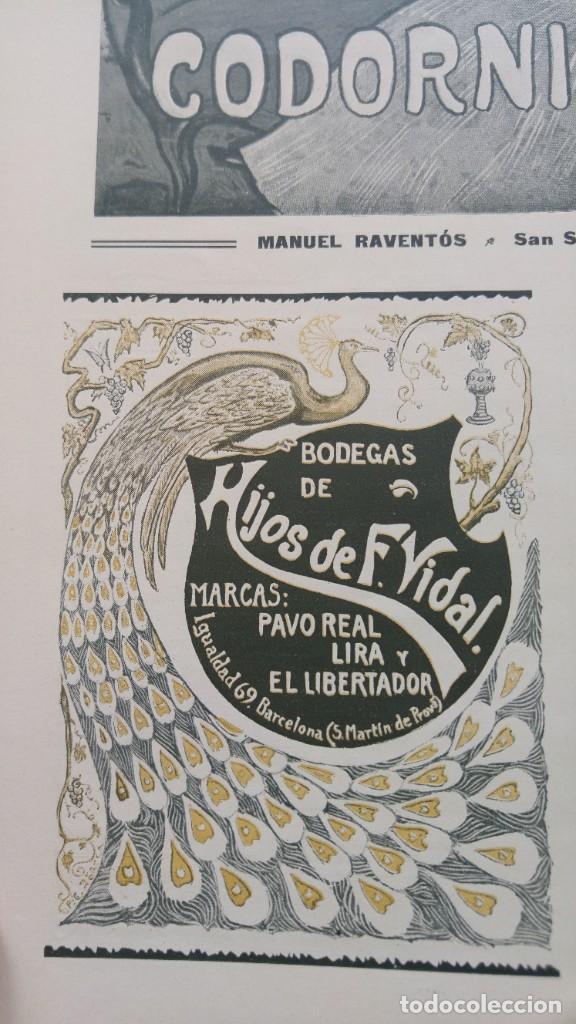 Collezionismo di affissi: BODEGAS DE HIJOS DE F.VIDAL SAN MARTIN DE PROVENSALS PAVO REAL LIRA EL LIBERTADOR HOJA A&Ntilde;O 1903