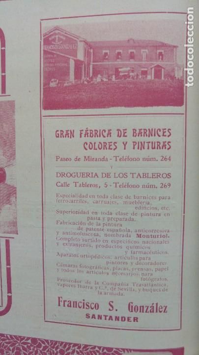 Collezionismo di affissi: GRAN FABRICA BARNICES COLORES Y PINTURAS FRANCISCO S. GONZALEZ SANTANDER HOJA A&Ntilde;O 1903