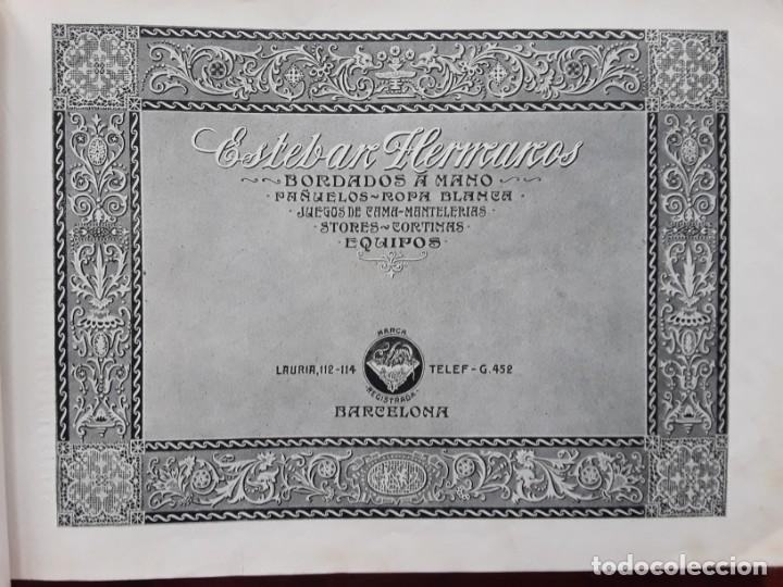 Coleccionismo de carteles: ESTEBAN HERMANOS BORDADOS A MANO PA&Ntilde;UELOS ROPA BLANCA JUEGOS CAMA CORTINAS HOJA A&Ntilde;O 1919
