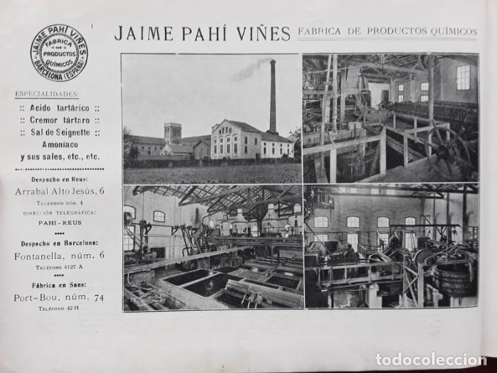 Coleccionismo de carteles: FABRICA PRODUCTOS QUIMICOS JAIME PAHI VI&Ntilde;ES BARCELONA SANS ACIDO TARTARICO AMONIACO HOJA A&Ntilde;O 1919