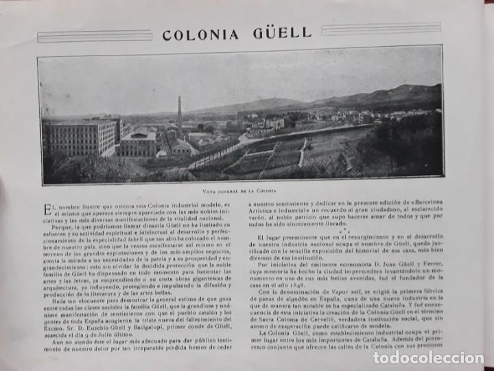 Colecionismo de cartazes: COLONIA GUELL COLONIA INDUSTRIAL JAUN GUELL Y FERRER 2 HOJAS REVISTA A&Ntilde;O 1919