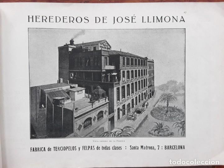 Coleccionismo de carteles: FABRICA DE TERCIOPELOS Y FELPAS HEREDEROS DE JOSE LLIMONA BARCELONA HOJA REVISTA A&Ntilde;O 1919