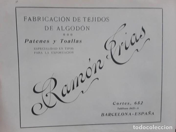Coleccionismo de carteles: FABRICA DE TJIDOS DE ALGODON RAMON TRIAS PATENTES Y TOALLAS BARCELONA HOJA REVISTA A&Ntilde;O 1919