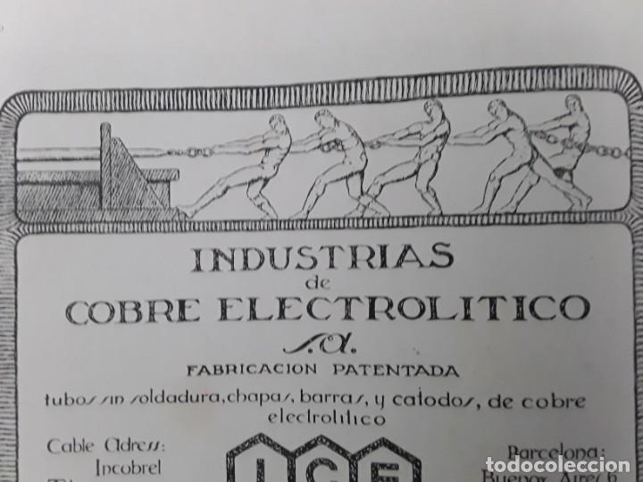 Coleccionismo de carteles: INDUSTRIAS DE COBRE ELECTROLITICO S.A.-ICE- TUBO SIN SOLDADURA CHAPA BARRA HOJA REVISTA A&Ntilde;O 1919