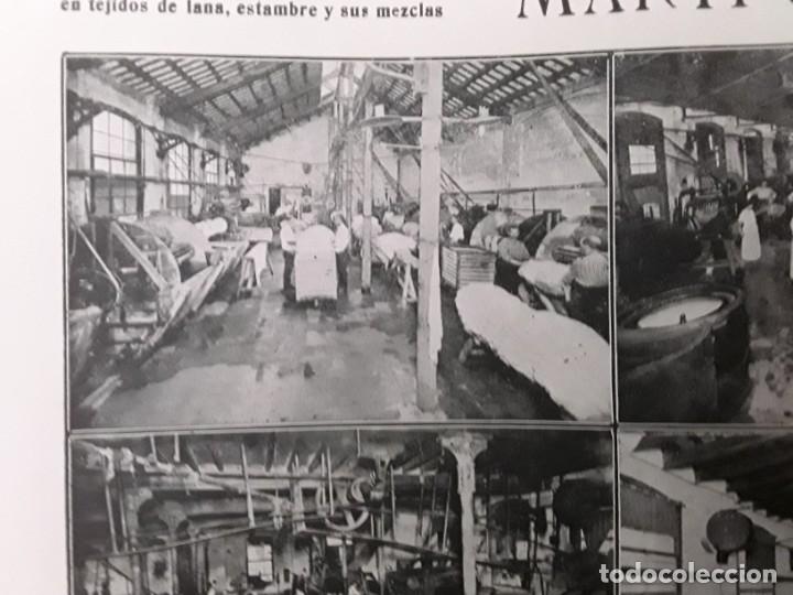 Coleccionismo de carteles: FABRICA TINTE Y APRESTOS TEJIDOS LANA ESTAMBRE Y MEZCLAS MARTI & ROTTIER SAN MARTIN PROVENSALS 1919
