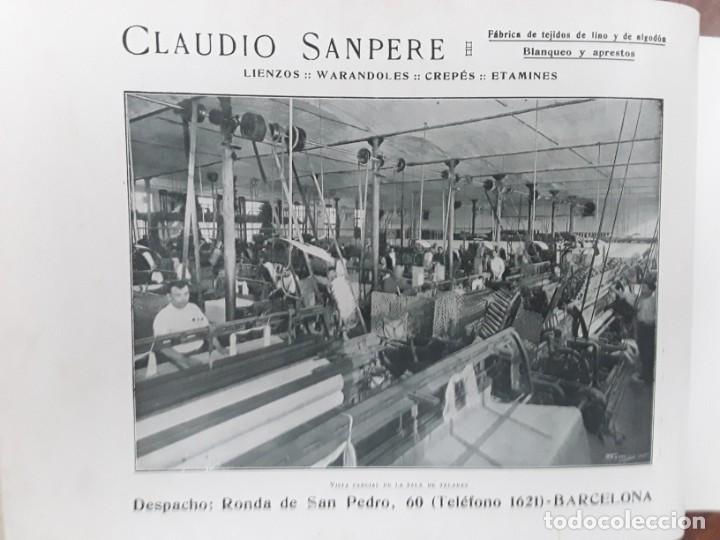 Coleccionismo de carteles: FABRICA TEJIDOS LINO Y ALGODON BLANQUEO Y APRESTOS CLAUDIO SANPERE BARCELONA HOJA REVISTA A&Ntilde;O 1919