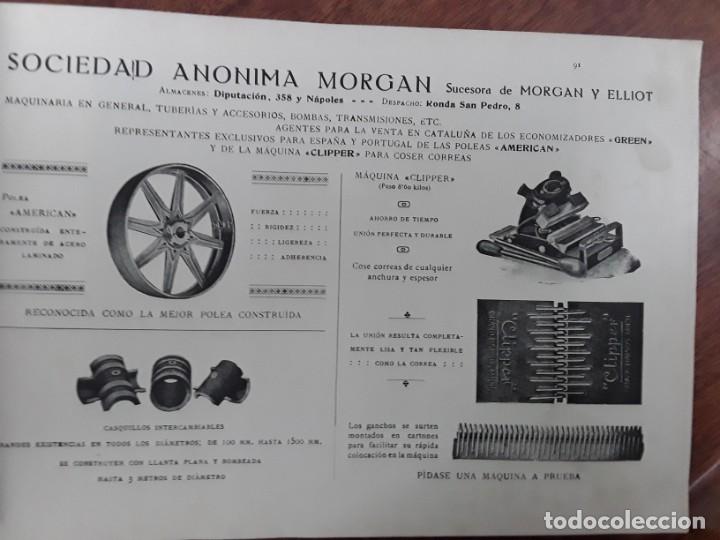Coleccionismo de carteles: S.A. MORGAN MAQUINARIA EN GENERAL CARGADERO MECANICO LIGNITOS CARBONES POBRES BARCELONA 2 HOJAS 1919