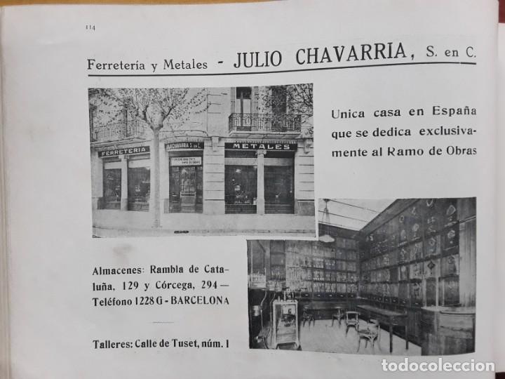 Coleccionismo de carteles: FERRETERIA Y METALES JULIO CHAVARRIA RAMO DE OBRAS BARCELONA HOJA REVISTA A&Ntilde;O 1919