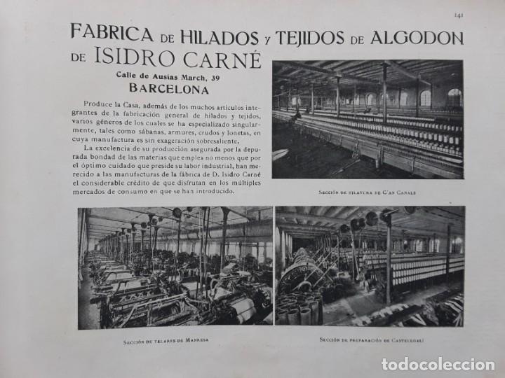 Coleccionismo de carteles: FABRICA HILADOS TEJIDOS ALGODON ISIDRO CARNE MANRESA,C'AN CANALS Y CASTELLGALI 2 HOJAS A&Ntilde;O 1919