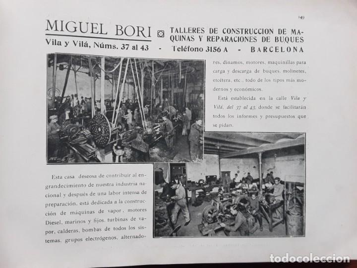 Coleccionismo de carteles: TALLERES CONSTRUCCION MAQUINAS Y REPARACION BUQUES MIGUEL BORI BARCELONA 2 HOJAS A&Ntilde;O 1919