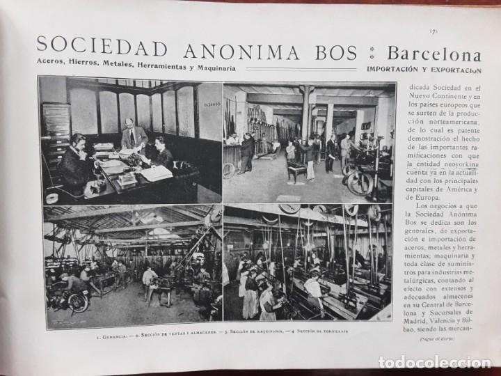 Colecionismo de cartazes: ACEROS HIERROS METALES MAQUINARIA TORNILLAJE TALLERES SOCIEDAD ANONIMA BOS BARCELONA 3 HOJAS 1919