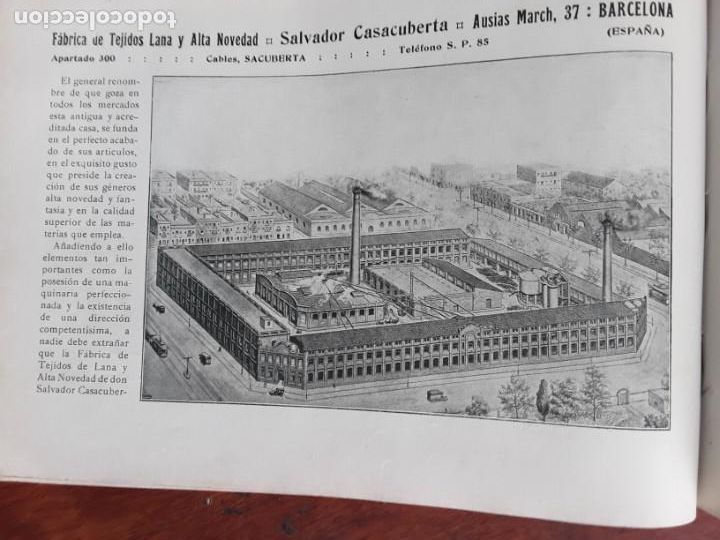 Coleccionismo de carteles: FABRICA TEJIDOS LANA Y ALTA NOVEDAD DE SALVADOR CASACUBERTA BARCELONA 2 HOJAS A&Ntilde;O 1919