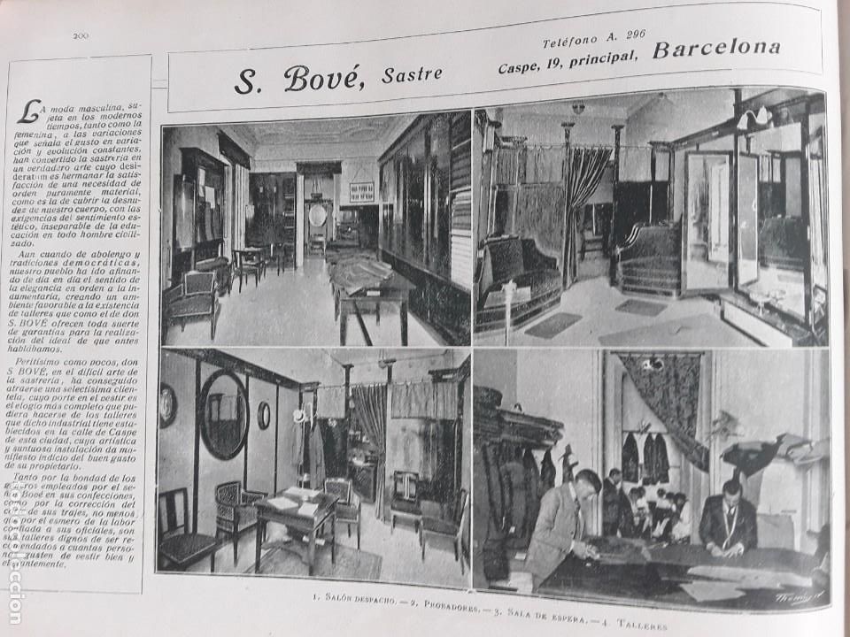 Coleccionismo de carteles: SASTRE S.BOVE BARCELONA HOJA A&Ntilde;O 1919