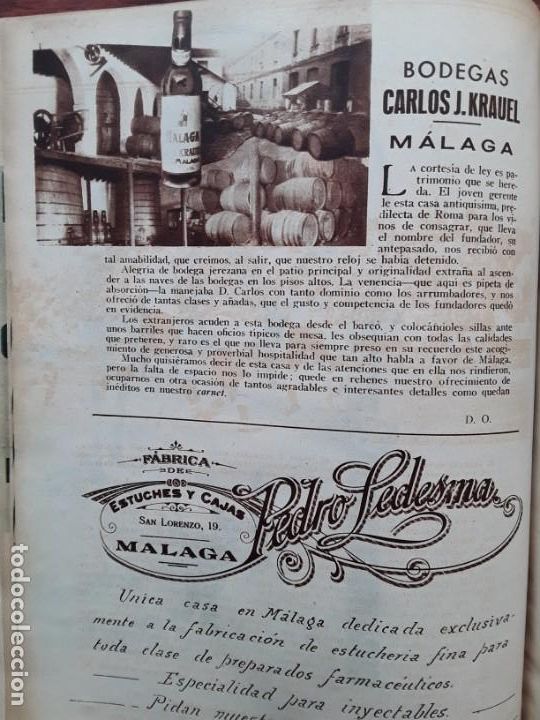 Collectionnisme d'affiches: BODEGAS CARLOS J.KRAUEL MALAGA HOJA REVISTA A&Ntilde;O 1933