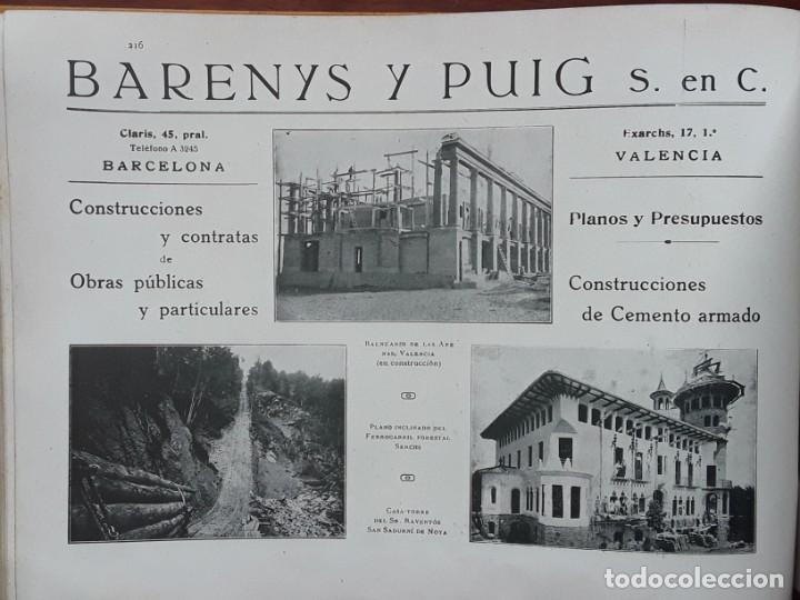 Coleccionismo de carteles: BARENYS Y PUIG OBRAS CONTRATAS BARCELONA CASA SR:RAVENTOS SAN SADURNI DE NOYA HOJA REVISTA A&Ntilde;O 1919