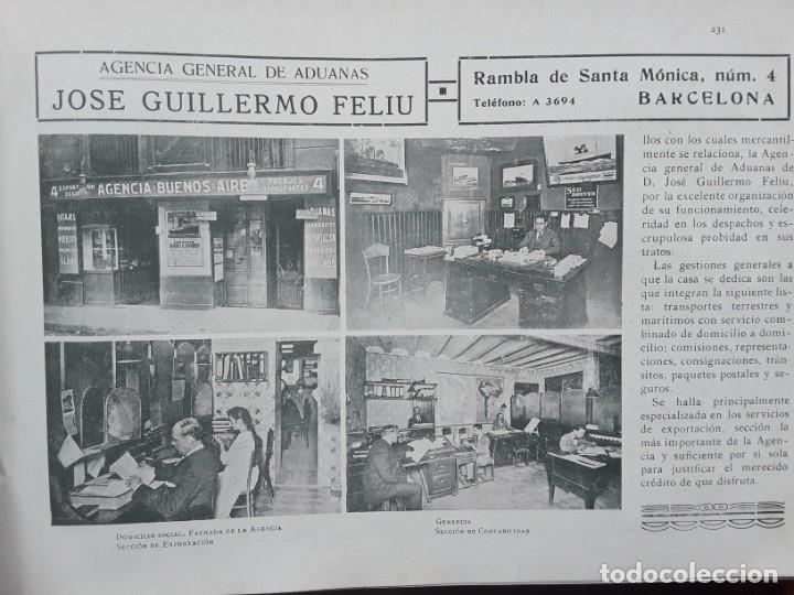 Coleccionismo de carteles: JOSE GUILLERMO FELIU AGENCIA GENERAL DE ADUANAS BARCELONA 2 HOJAS REVISTA A&Ntilde;O 1919