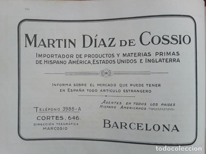 Collectionnisme d'affiches: MARTIN DIAZ DE COSSIO IMPORTADOR DE PRODUCTOS Y MATERIAS PRIMAS BARCELONA HOJA REVISTA A&Ntilde;O 1919