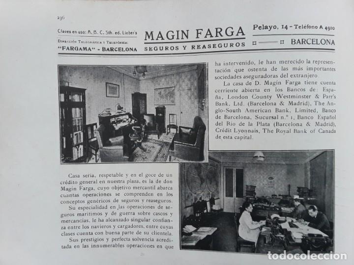 Collectionnisme d'affiches: MAGIN FARGA SEGUROS Y REASEGUROS BARCELONA HOJA REVISTA A&Ntilde;O 1919