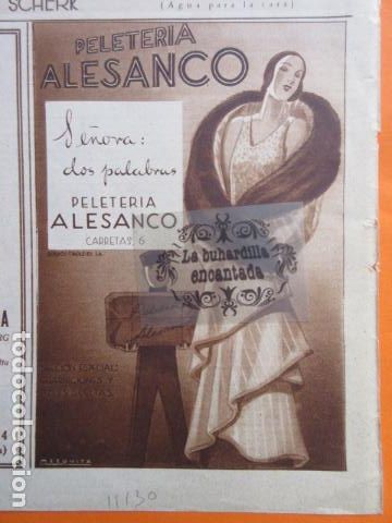 Coleccionismo de carteles: PUBLICIDAD 1930 - PELETERIA ALESANCO CARRETAS 6 - TAMA&Ntilde;O 12 x 15 CM.