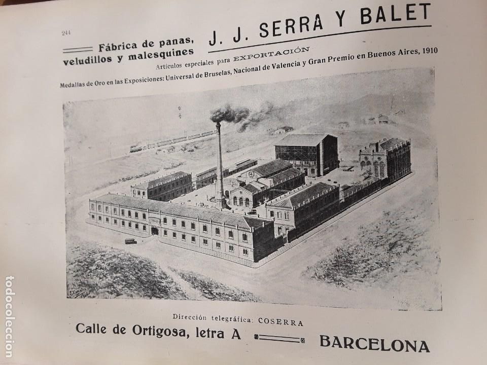 Coleccionismo de carteles: FABRICA PANAS VELUDILLOS Y MALESQUINES J.J.SERRA Y BALET BARCELONA HOJA A&Ntilde;O 1919
