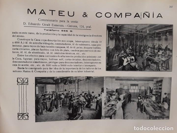 Coleccionismo de carteles: CONSTRUCCIONES ELECTRICAS MATEU & COMPA&Ntilde;IA 2 HOJAS A&Ntilde;O 1919