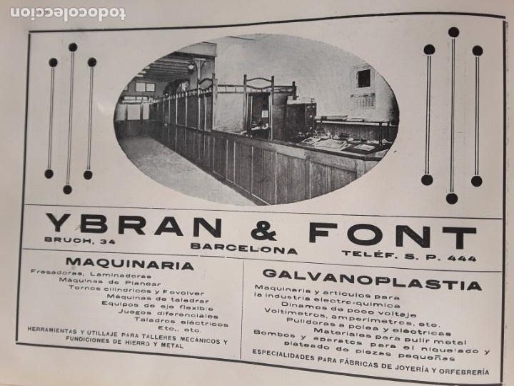 Collectionnisme d'affiches: YBRAN & FONT MAQUINARIA GALVANOPLASTIA BARCELONA HOJA A&Ntilde;O 1919