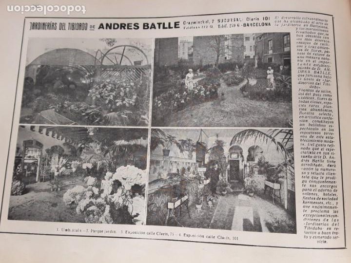Poster collecting: JARDINES DEL TIBIDABO DE ANDRES BATLLE BARCELONA HOJA A&Ntilde;O 1919