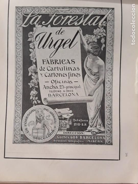 Poster collecting: FABRICA CARTULINAS CARTONES FINOS LA FORESTAL DE URGEL BARCELONA HOJA A&Ntilde;O 1919