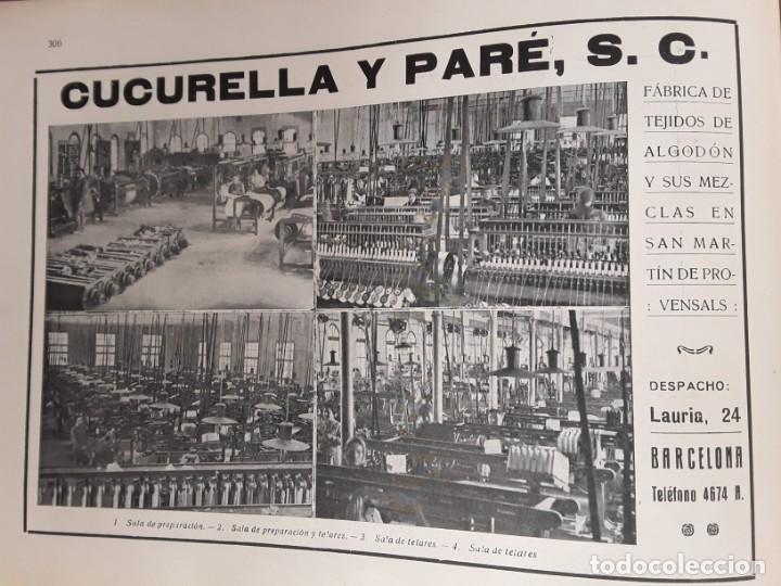 Collectionnisme d'affiches: FABRICA TEJIDOS ALGODON Y MEZCLAS SAN MARTIN DE PROVENSALS BARCLEONA HOJA A&Ntilde;O 1919
