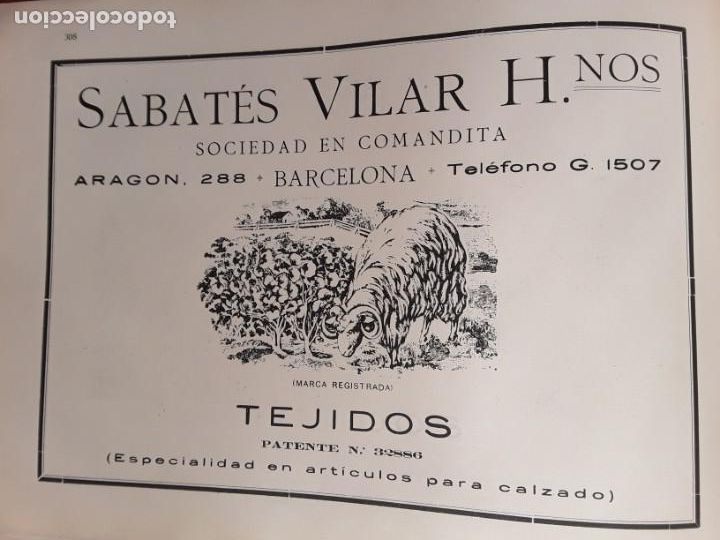 Collectionnisme d'affiches: TEJIDOS ESPECIALIDAD ARTICULOS CALZADO SABATES VILAR HERMANOS BARCELONA HOJA A&Ntilde;O 1919