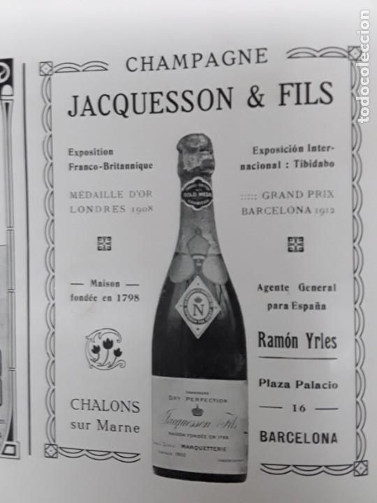 Coleccionismo de carteles: CHAMPAGNE JACQUESSON & FILS CHALONS SUR MARNE RAMON YRIES AGENTE ESPA&Ntilde;A BARCELONA HOJA A&Ntilde;O 1913