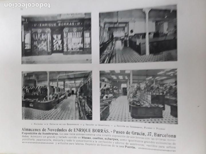 Poster collecting: ALMACENES DE NOVEDADES ENRIQUE BORRAS SOMBREROS BLUSAS GUANTES PERRIN BARCELONA HOJA A&Ntilde;O 1913
