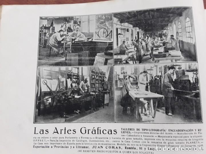 Coleccionismo de carteles: ALMACENES DE NOVEDADES ENRIQUE BORRAS SOMBREROS BLUSAS GUANTES PERRIN BARCELONA HOJA A&Ntilde;O 1913