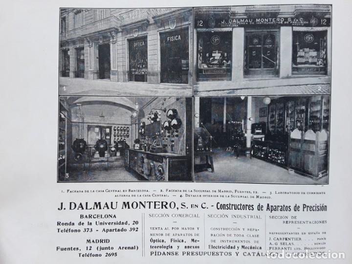 Coleccionismo de carteles: CONSTRUCTORES DE APARATOS DE PRECISION J.DALMAU MONTERO RONDA UNIVERSIDAD BARCELONA HOJA A&Ntilde;O 1913