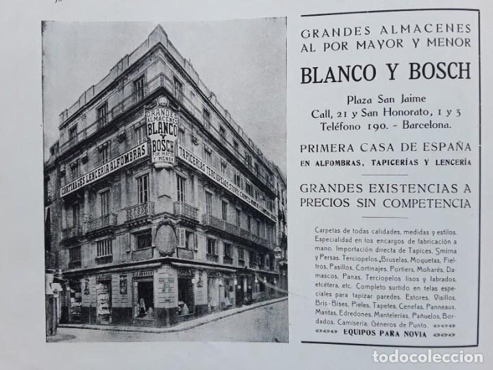 Coleccionismo de carteles: GRANDES ALMACENES AL POR MAYOR Y MENOR BLANCO Y BOSCH ALFOMBRAS TAPICERIAS BARCELONA HOJA A&Ntilde;O 1913