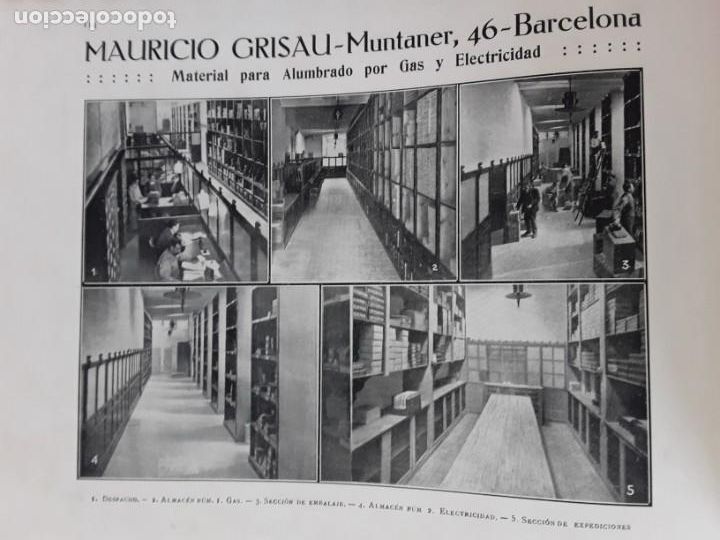 Coleccionismo de carteles: FABRICA DE MANGUITOS SEDA ARTIFICIAL RADIUM MAURICIO GRISAU GAS ELECTRICIDAD BARCELONA HOJA 1913