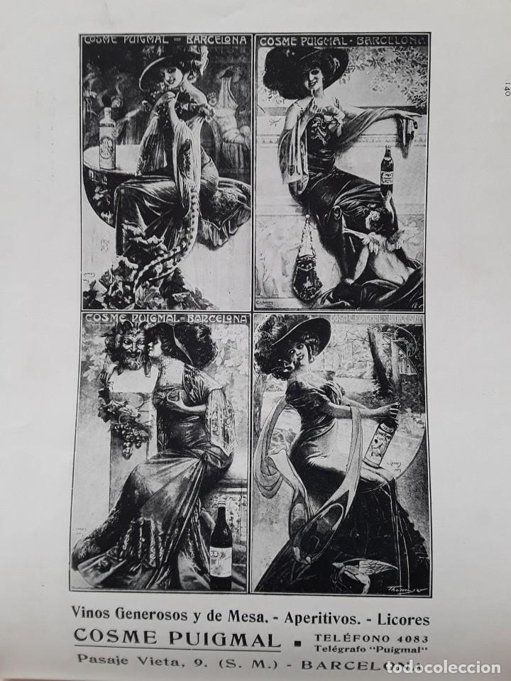 Sammeln von Plakaten: VINOS GENEROSOS Y DE MESA APERITIVOS LICORES COSME PUIGMAL BARCELONA HOJA A&Ntilde;O 1913