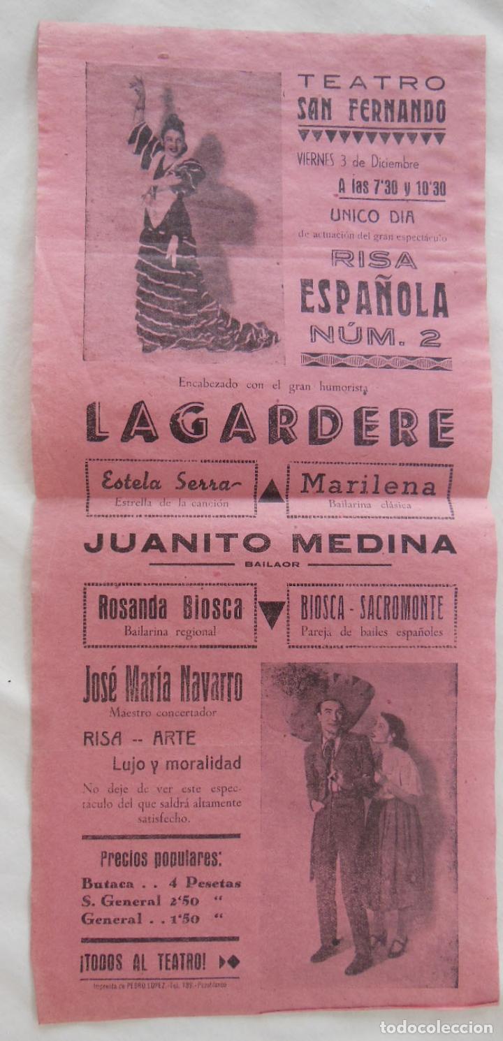 Collezionismo di affissi: RISA ESPA&Ntilde;OLA N&ordm; 2. POZOBLANCO. Belmez. Lagardere, Estela Serra, Marilena,...TEATRO SAN FERNANDO