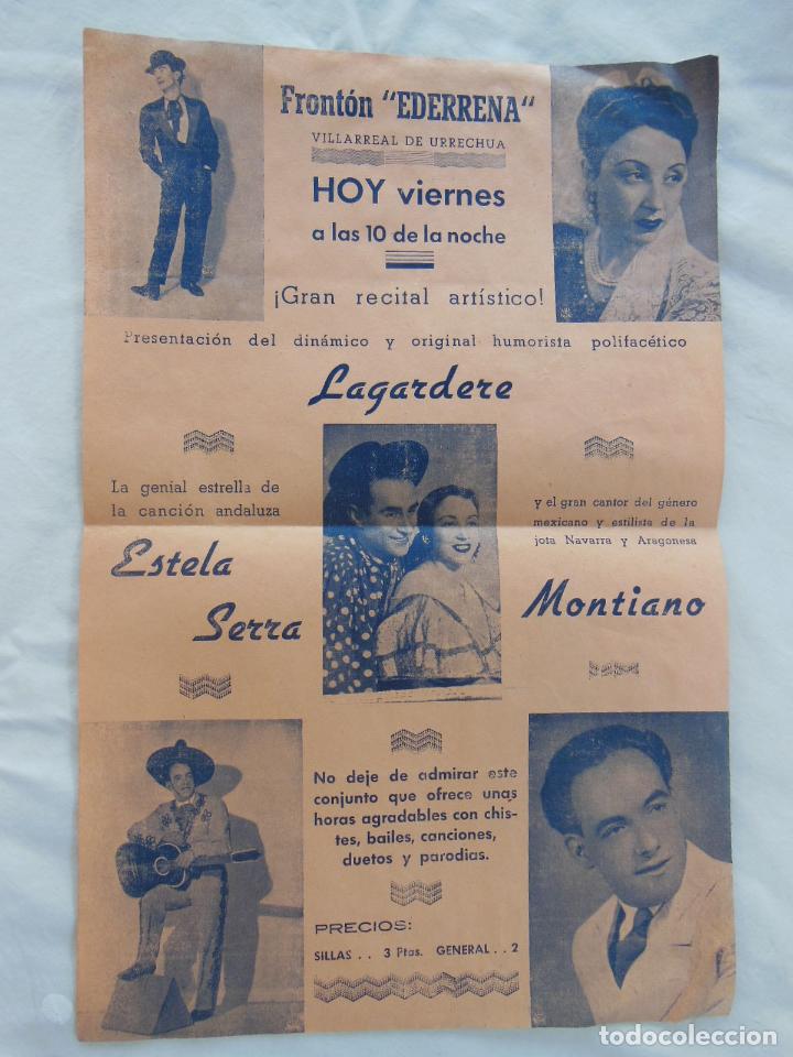 Collezionismo di affissi: LAGARDERE, ESTELA SERRA, MONTIANO. VILLARREAL DE URRECHUA. FRONTON EDERRENA