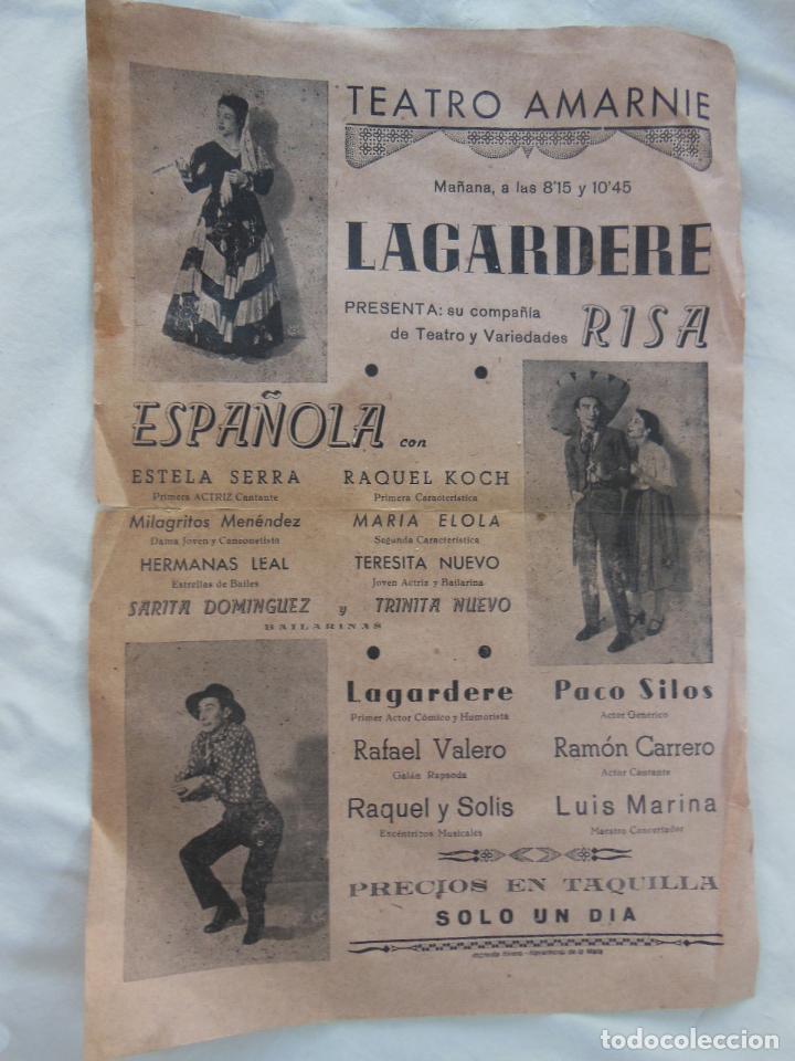 Collezionismo di affissi: RISA ESPA&Ntilde;OLA. TEATRO AMARNIE. Navalmoral de la Mata