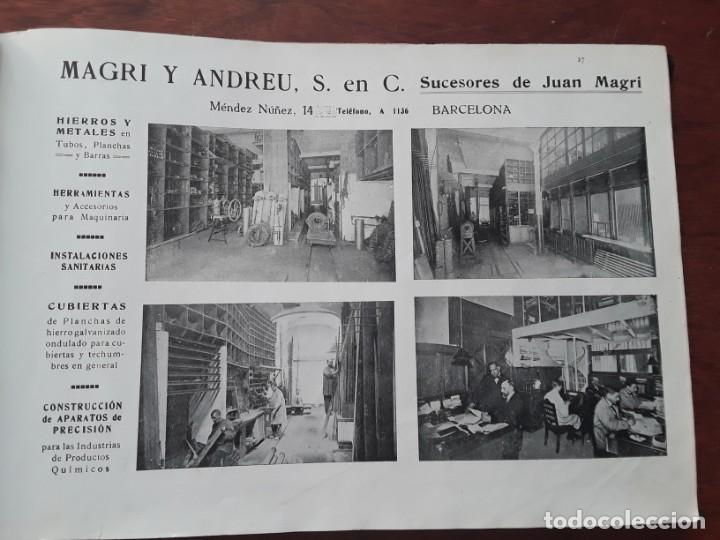 Sammeln von Plakaten: HIERROS METALES HERRAMIENTAS INSTALACIONES SANITARIAS MAGI Y ANDREU BARCELONA HOJA A&Ntilde;O 1920