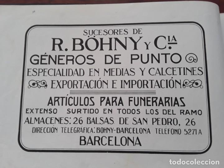 Poster collecting: GENEROS DE PUNTO SUCESORES DE R.BOHNY Y C&ordf; MEDIAS CALCETINES ARTICULOS FUNERARIAS BARCELONA A&Ntilde;O 1920