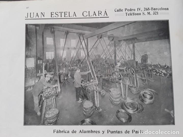 Poster collecting: FABRICA DE ALAMBRES Y PUNTAS DE PARIS JUAN ESTELA CLARA BARCELONA 2 HOJAS A&Ntilde;O 1920