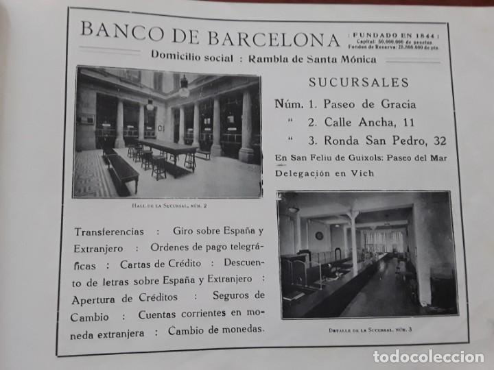 Collectionnisme d'affiches: BANCO DE BARCELONA SUCURSALES PASEO GRACIA ANCHA RONDA SAN PEDRO BARCELONA 2 HOJAS A&Ntilde;O 1920