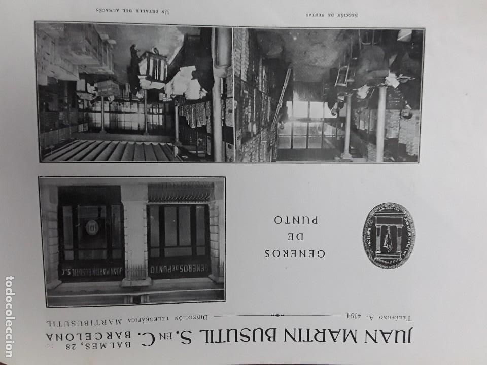 Sammeln von Plakaten: GENEROS DE PUNTO JUAN MARTIN BUSUTIL CL/BALMES BARCELONA HOJA A&Ntilde;O 1920