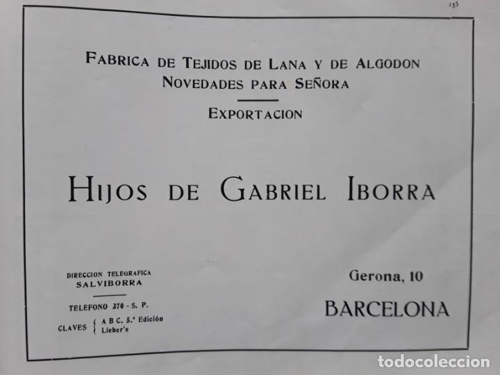 Colecionismo de cartazes: FABRICA DE TEJIDOS LANA Y ALGODON NOVEDADES SE&Ntilde;ORA HIJOS DE GABRIEL IBORRA BARCELONA HOJA A&Ntilde;O 1920