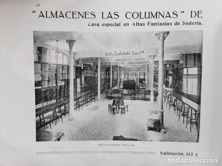 Poster collecting: ALMACENES LAS COLUMNAS OLLE Y SALVADO SEDERIA PELETERIA LANERIA BARCELONA 2 HOJAS REVISTA A&Ntilde;O 1920